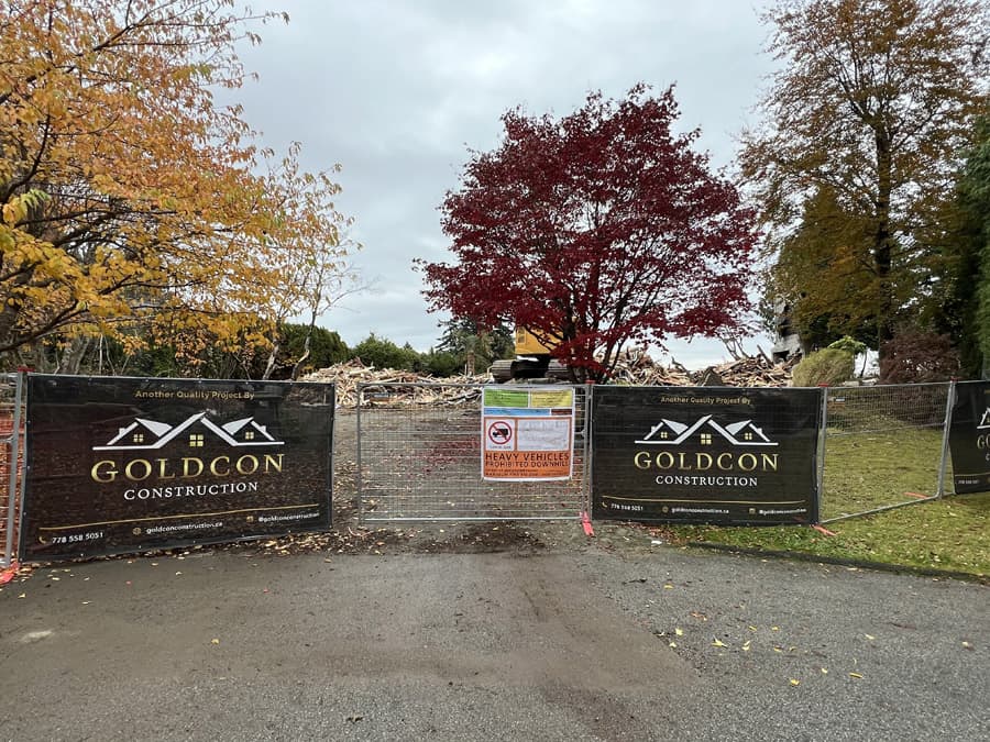West Vancouver Custom Build - Goldcon Construction. Demolition of existing property
