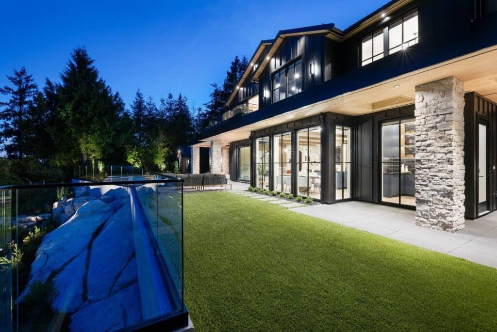 West Vancouver Custom Home dusk