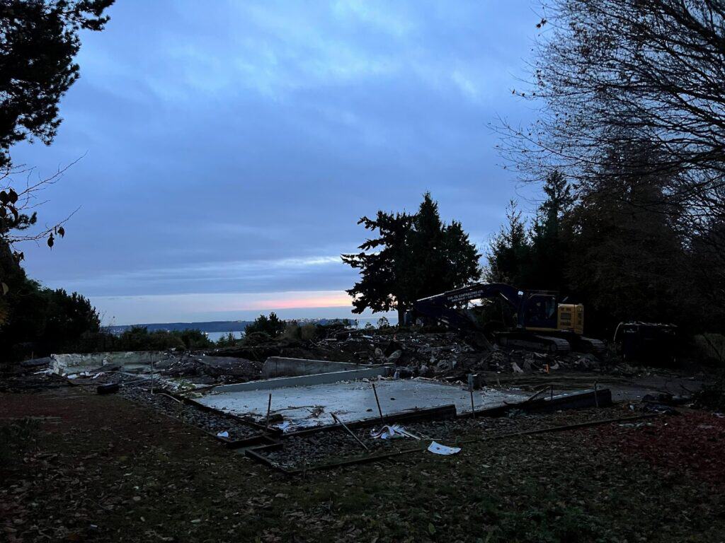 West Vancouver Custom Home empty lot before we started